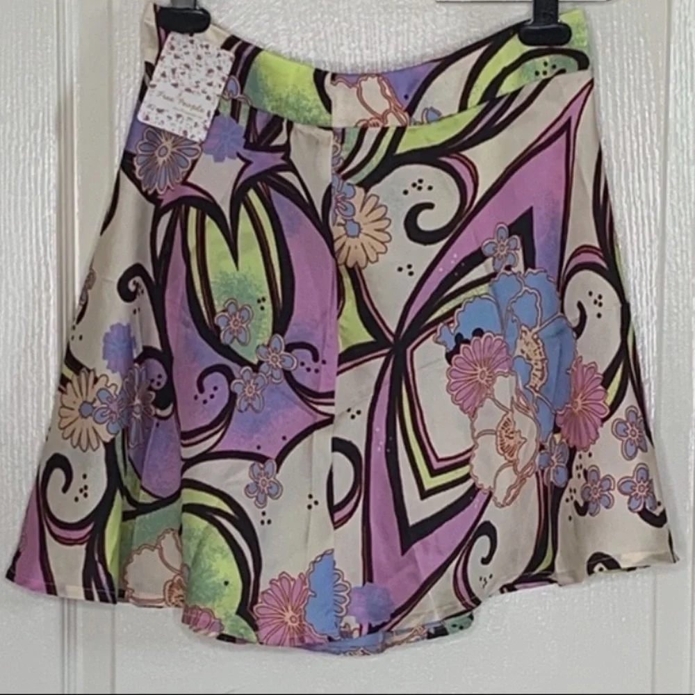 Free People Phoebe Print Mini Skirt
